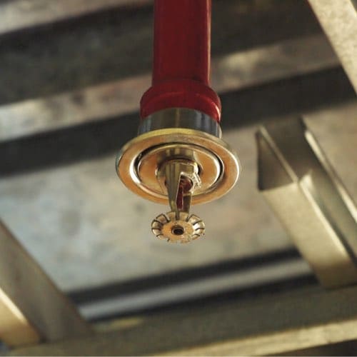 Fire sprinkler head and pipe