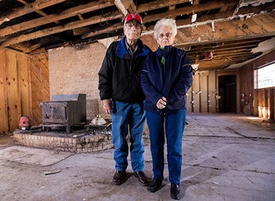 Garland and Barbara Schoor in their Lubbock, Texas home.