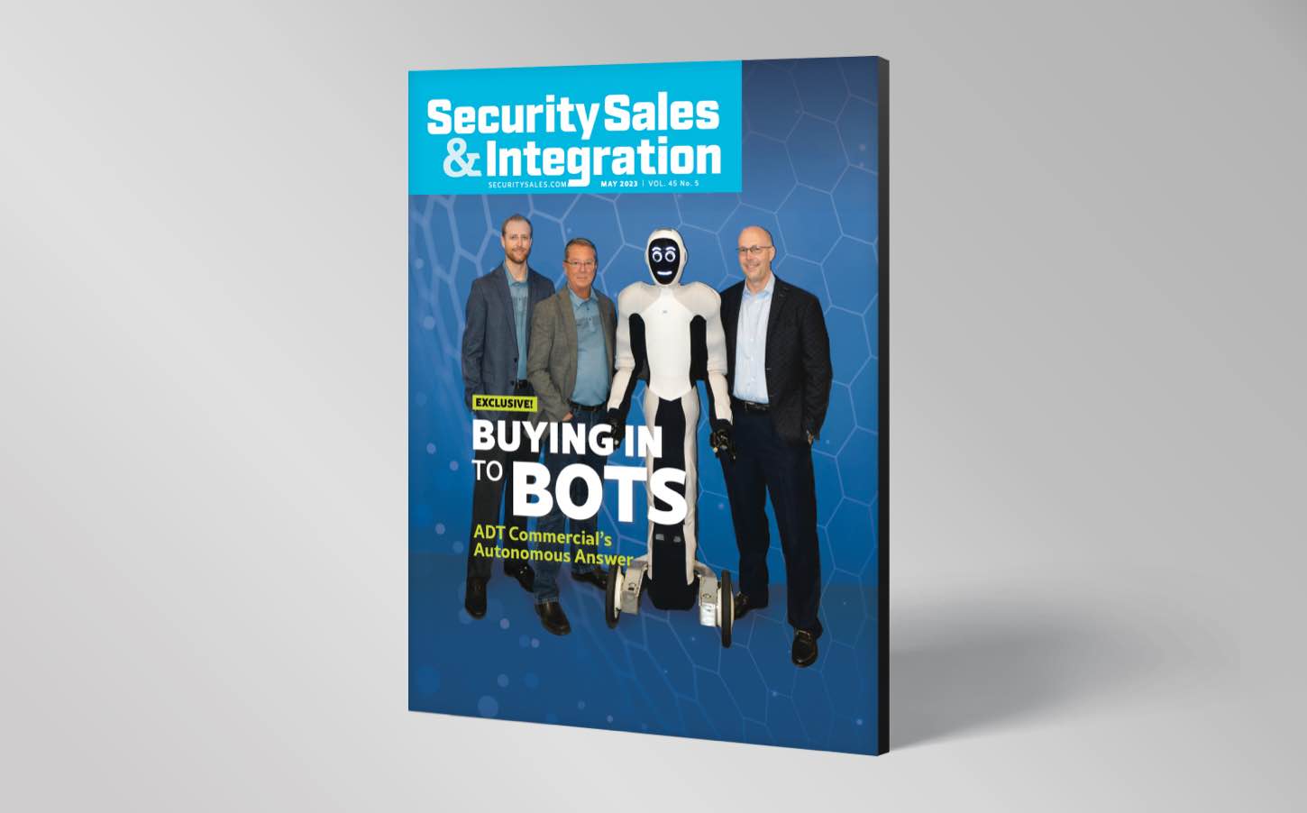 Mockup of Security Sales & Integration magazine cover Buying In To Bots
